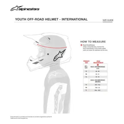ALPINESTARS HELMET YOUTH SM3 FALCON RD/WH/BL TG.YL