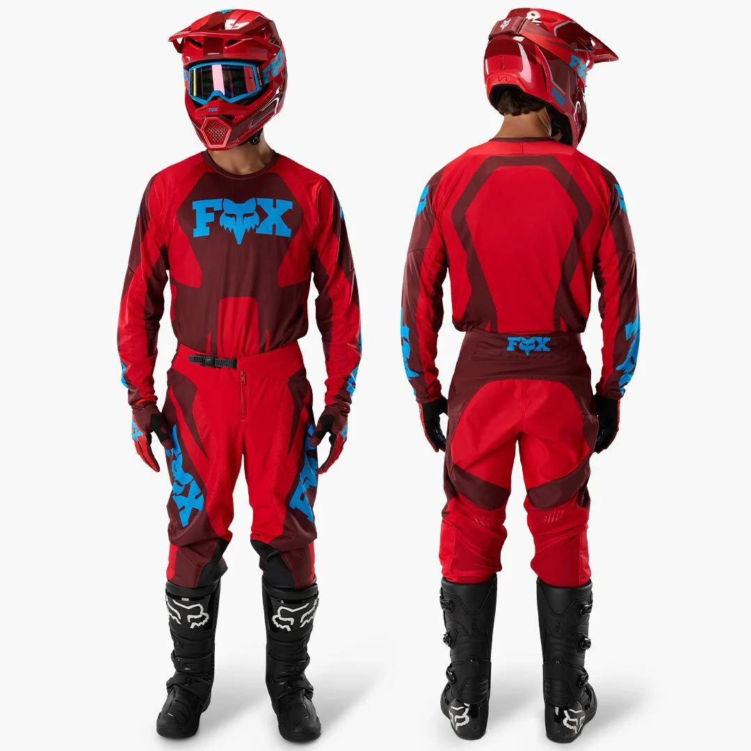 Maglia e Pantalone Fox 180 Raid rosso Tg.L